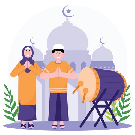 Feliz Eid Al Adha  Ilustración