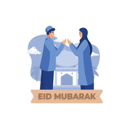 Feliz Eid Al-Fitr  Ilustração