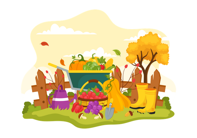 Feliz festival da colheita  Ilustração