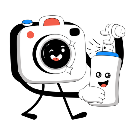 Feliz fotografía  Ilustración
