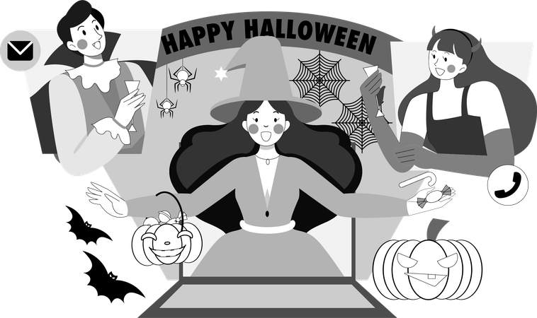 Feliz Halloween  Ilustración