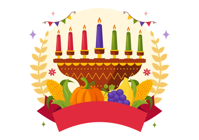 Feliz celebração do kwanzaa  Ilustração