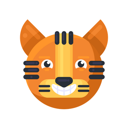 Tigre feliz  Ilustração