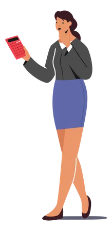 Female accountant  Illustration