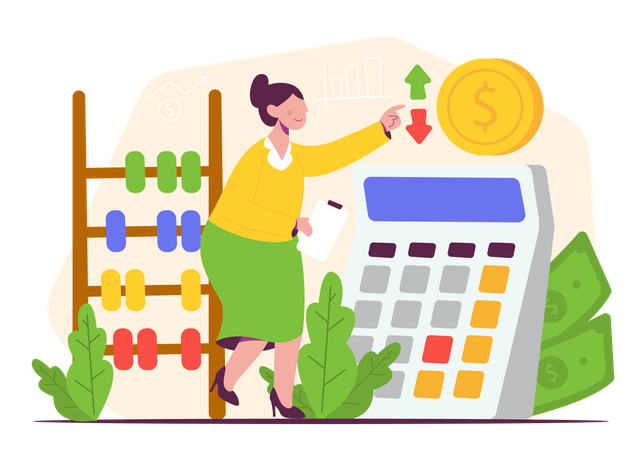 Female accountant  Illustration