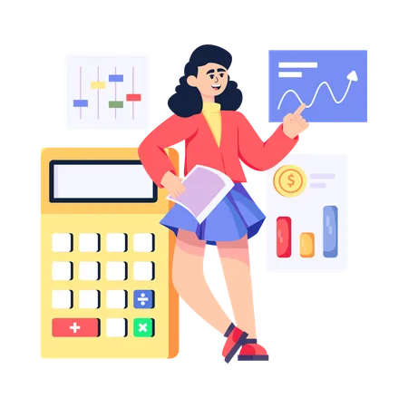 Female Accountant  Illustration