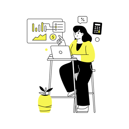 Female accountant  Illustration