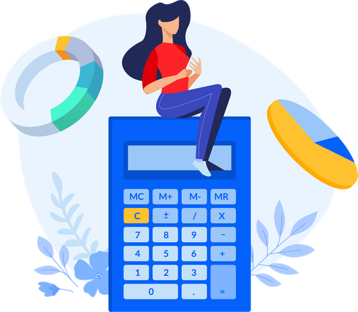 Female accountant  Illustration