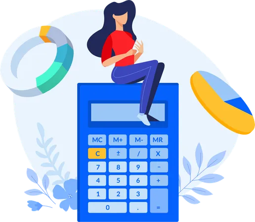 Female accountant  Illustration