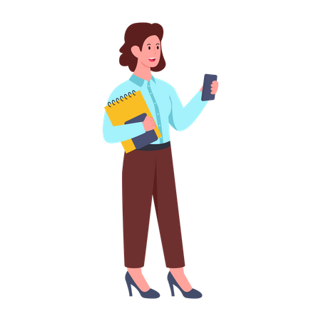 Female Accountant  Illustration