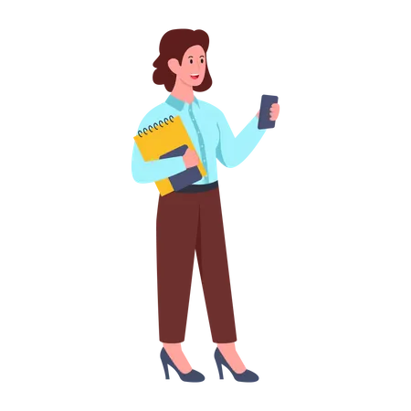 Female Accountant  Illustration