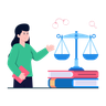 female advocate illustration svg