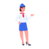female air hostess illustration svg