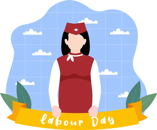 Labour Day Flat Design Illustration Illustration