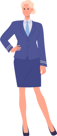 Female air hostess  일러스트레이션