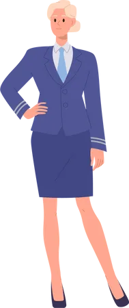 Female air hostess  Illustration