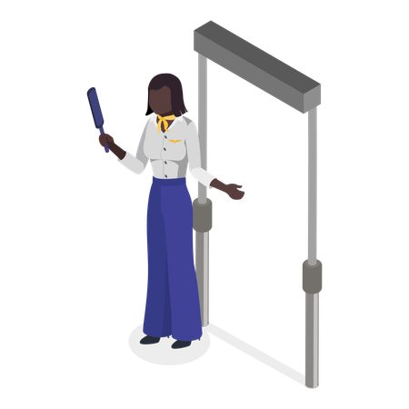 Female Airport Staff  Illustration