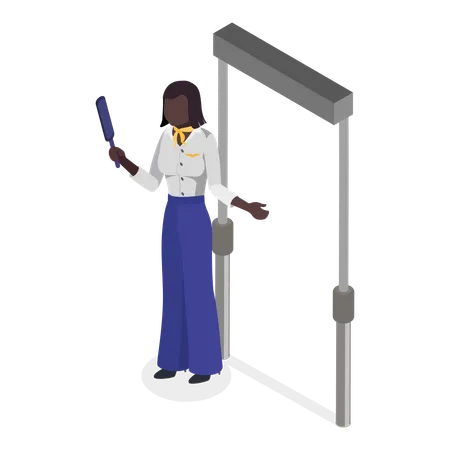 Female Airport Staff  Illustration