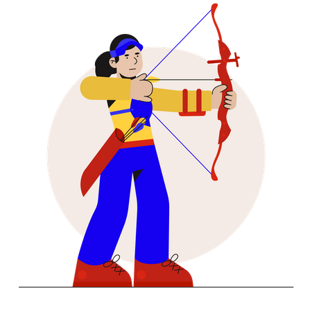 Female archer Illustration
