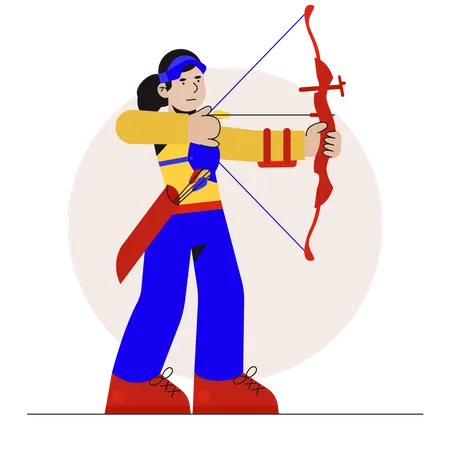 Female archer  イラスト