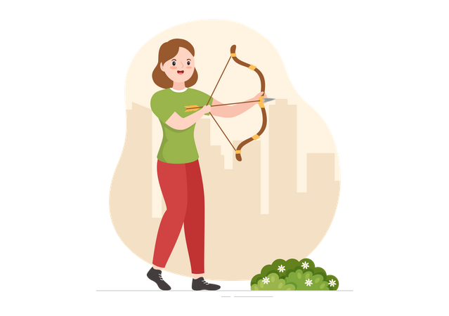 Female Archer  Illustration