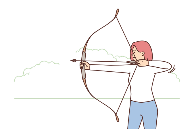 Female archer  Illustration