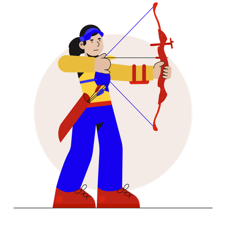 Female archer  Illustration