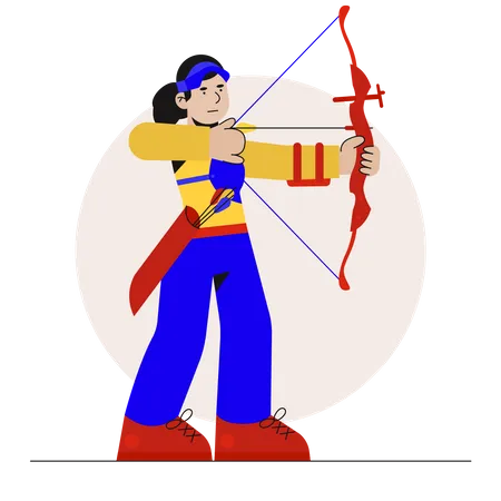 Female archer  Illustration