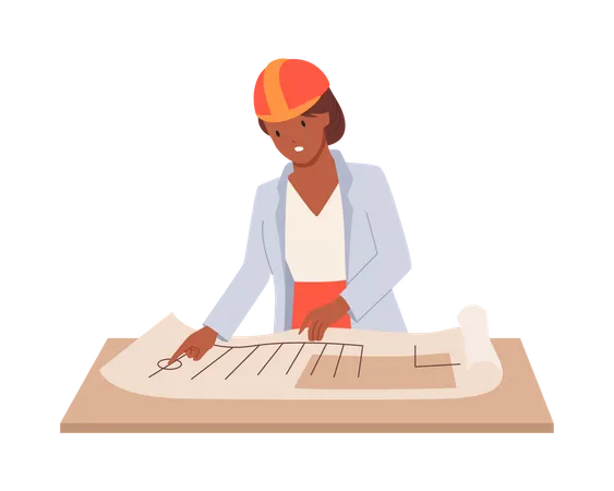 Female Architect  Illustration