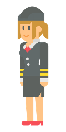Female Army general Illustration