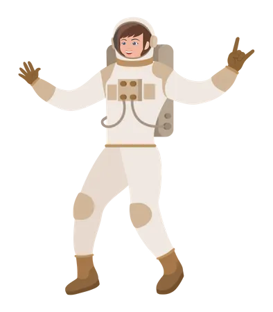 Female Astronaut Illustration