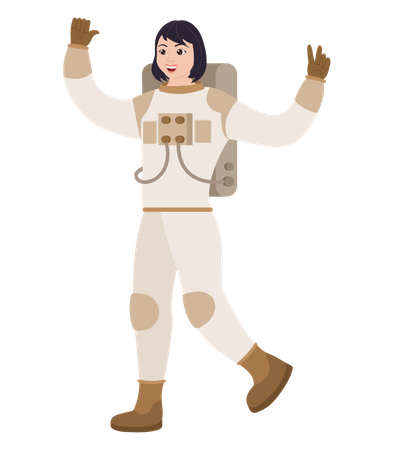 Female Astronaut  Illustration
