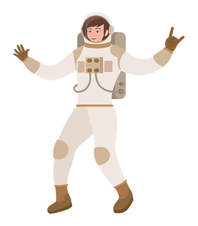 Female Astronaut  Illustration