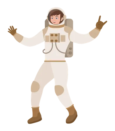 Female Astronaut  Illustration