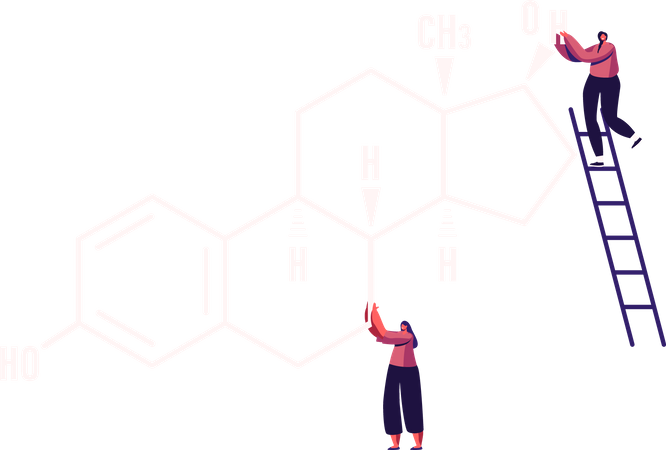 Female at Estrogen Formula  Illustration