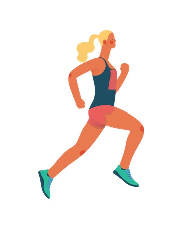 Female athlete Illustration