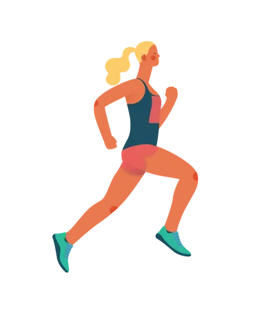 Female athlete Illustration