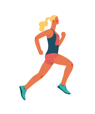 Female athlete  Illustration