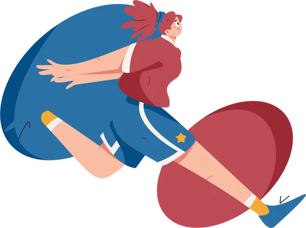 Female athlete running  Illustration