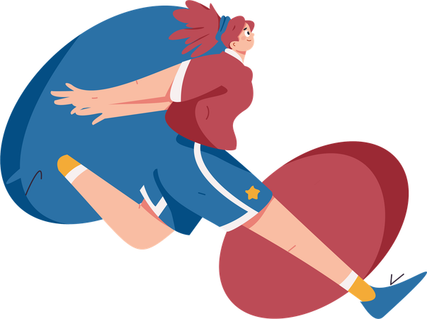 Female athlete running  Illustration