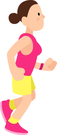 Female athlete running  Illustration