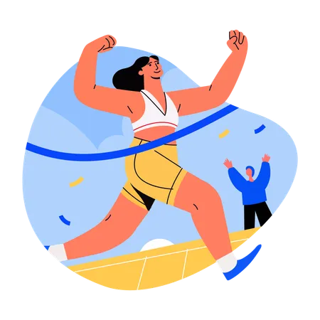 Female Athletic champion  Illustration