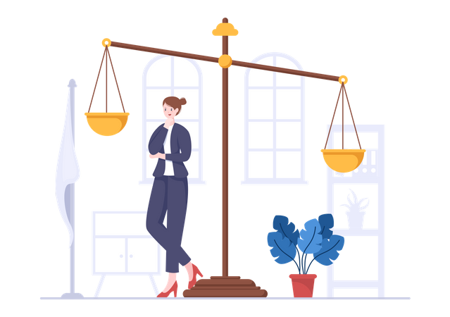 Female Attorney  Illustration