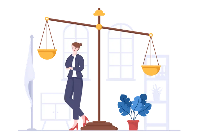 Female Attorney  Illustration