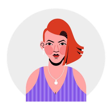 Female avatar Illustration