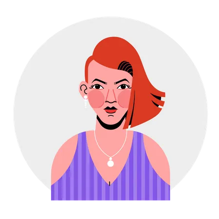 Female avatar Illustration