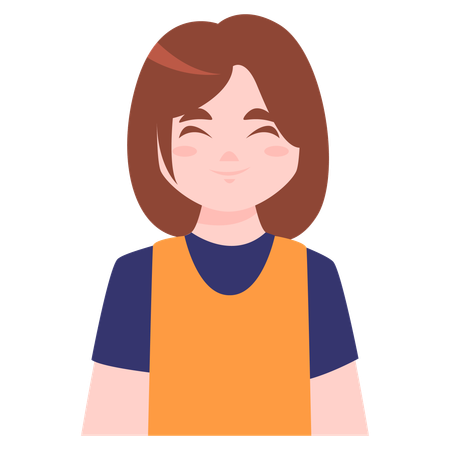 Female Avatar smilling  Illustration