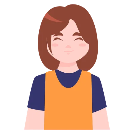 Female Avatar smilling  Illustration