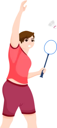 Female Badminton Player  Illustration