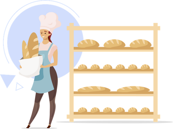 Female baker  Illustration